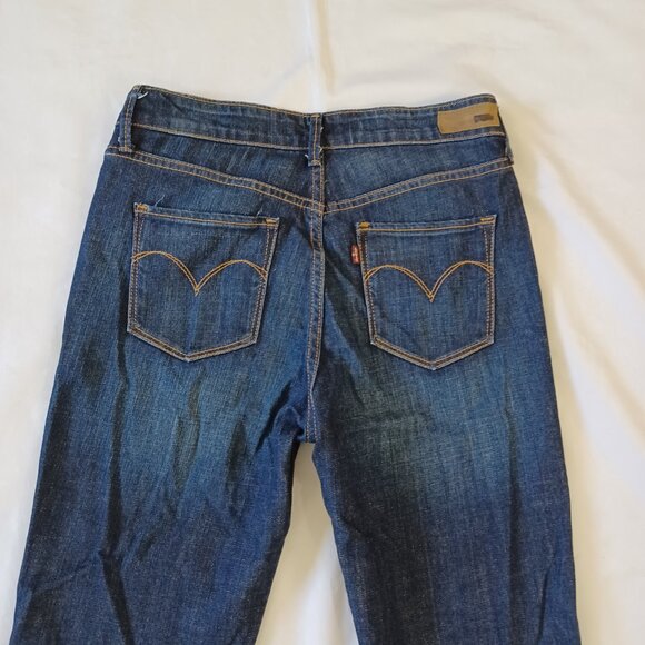 Levi's Jeans Demi Curve Classic Rise Boot Dark Wash Stretch Midrise Size 28x32 - Picture 5 of 13